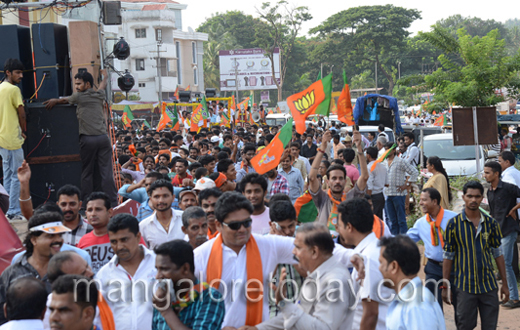 BJP Victory Rally in Mangalore